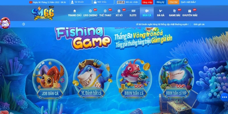 Bắn cá SM66 là trò chơi giải trí hấp dẫn được yêu thích nhất