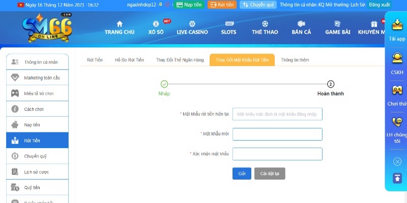 Đăng nhập SM66 chuẩn để tiến hành rút tiền an toàn nhất