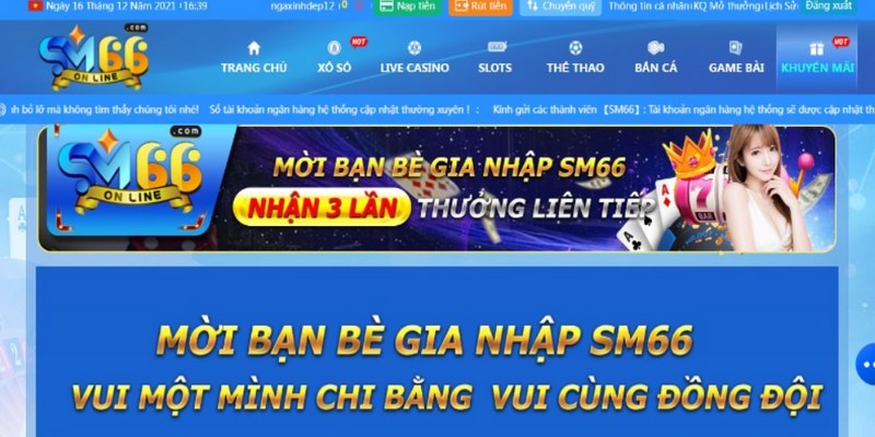 Khuyến mãi SM66 thu hút game thủ đăng ký với sự kiện giới thiệu bạn mới